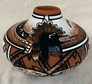 Rare Zuni Native American Vase By Deldrick And Lorenda Cellicion