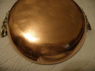 Vintage Copper Au Gratin Pan,  Marked 18