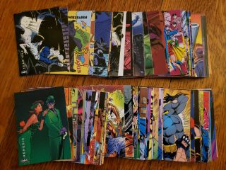 1994 Batman Saga Of The Dark Knight Trading Cards Near Complete Set 97 Of 100