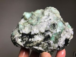 Emerald In Quartz Rough From Brazil - 1.  5 Lbs - Aaa Top Quality