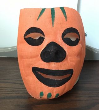 Vintage Halloween Gauze Mask Jack O Lantern From The 1940s,