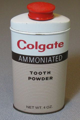 Vintage Colgate Ammoniated Tooth Powder Tin 4 Oz Size Over 3/4 Full