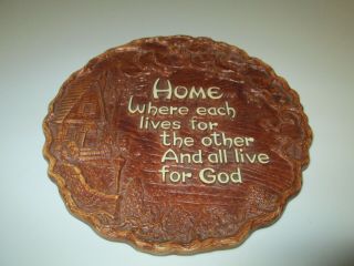 Vintage Multi Products Christian Wall Plaque Home Where Each Lives For The Other