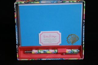Lily Pulitzer Pen & Note Card Set (chaquita Bonita Pattern) All Occasion
