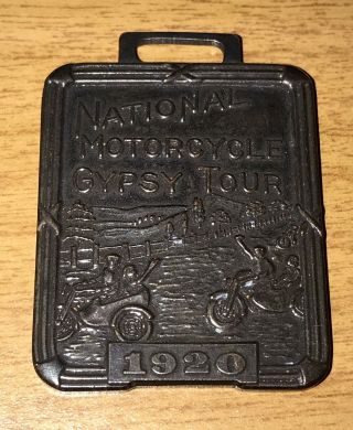 National Motorcycle Gypsy Tour Perfect Score Watch Fob 1920