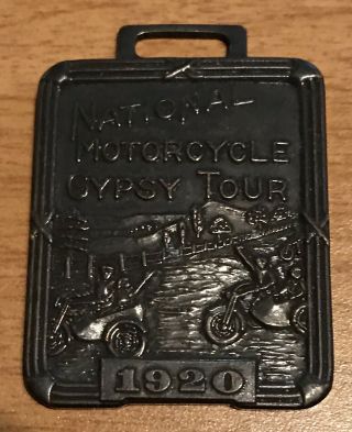 NATIONAL MOTORCYCLE GYPSY TOUR PERFECT SCORE WATCH FOB 1920 4
