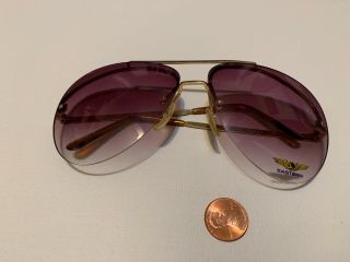 Vintage And Rare Eastern Airlines Sun Glasses Aviator Type With Logo