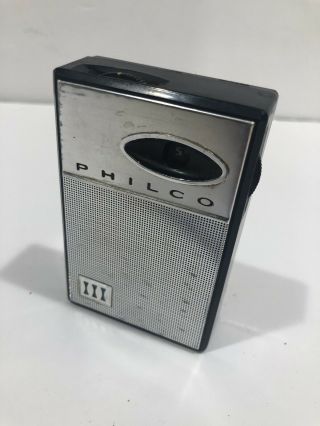 1963 Vintage Philco Nt - 600 - Bkg Mini 6 Transistor Radio - Made In Japan -