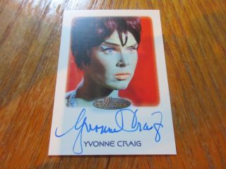 2017 Women Of Star Trek 50th Anniversary Yvonne Craig As Marta Autograph
