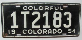 1954 Colorado Truck License Plate