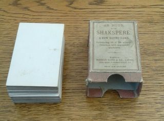 Vintage / Antique Round Game An Hour With Shakespeare Playing Cards - Marcus Ward