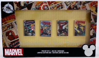 D23 2017 Expo Exclusive Disney Marvel Comics Covers Pin Set Of 4 Le 500