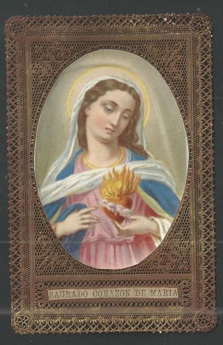 Holy Card Canivet Antique De La Virgin Santino Andachtsbild Image Pieuse