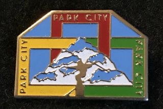 Park City Vintage Skiing Ski Pin Badge Utah Ut Resort Souvenir Travel Lapel