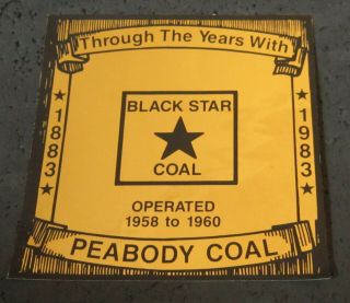 Rare Peabody Coal Co.  Black Star Coal Mining Hardhat Lunchbox Toolbox Sticker