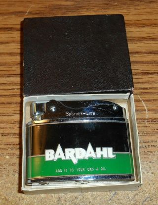 Vintage Bardahl Add It To Your Gas & Oil Flat Advertising Lighter/rare