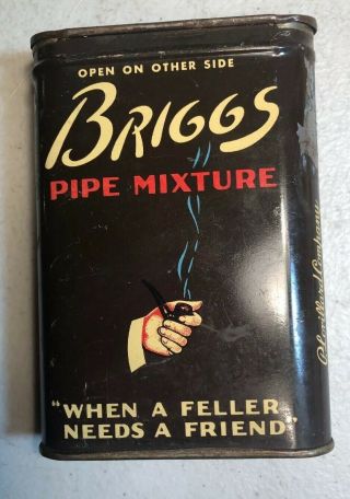 Vintage Briggs Pipe Mixture Smoking Tobacco Pocket Tin 2