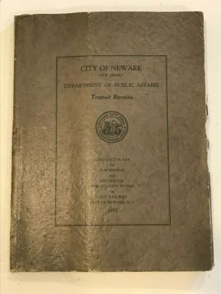 Public Service Of N.  J.  Contract Book For The Newark City Subway Station Finishes