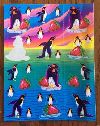 Vintage Lisa Frank Scentsationery Stationery Set Love Penguins 2