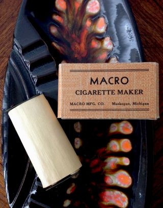 Vintage Macro Manufacturing Co Cigarette Maker Roller Muskegon Michigan