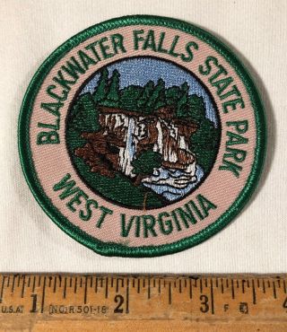 Vintage Blackwater Falls State Park West Virginia Travel Souvenir Patch Iron On