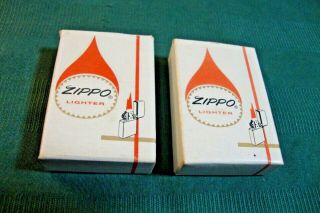 2 Vintage Zippo Lighter Boxes No Lighters Boxes Only