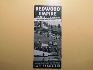 Redwood Empire Hotels Resorts 1936 Vintage Directory California Oregon