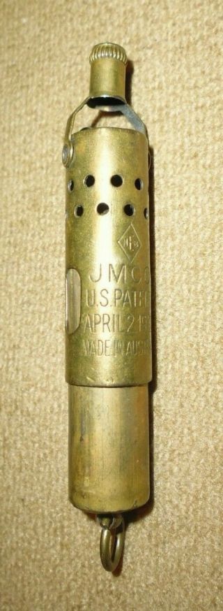 JMCO brass 1912 patent 89538 AUSTRIA TRENCH torch LIGHTER Austrian pipe cigar 2