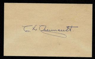 Claire Lee Chennault Flying Tigers Autograph Reprint On 1940s 3x5 Card