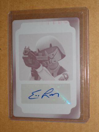 ✨❤ 2016 Star Wars Journey To Rogue One Eric Lopez Auto Autograph Plate 1/1 Movie