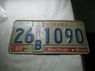 622f - 1 1976 Indiana Bicentennial License Plate 26b1090