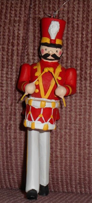 Vintage Department 56 Drumming Soldier Christmas Ornament Moveable Legs Rare