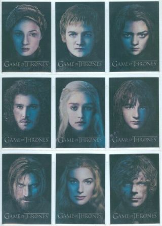 " Complete Gallery Set Pc01 - Pc12 " Game Of Thrones Season 3