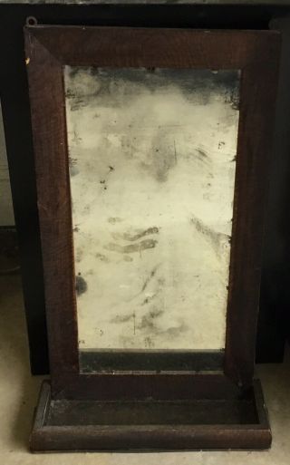 Antique Wall - Mount Shaving Mirror With Tray,  Razor Strop