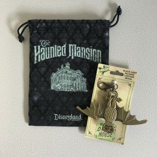 Disney - Haunted Mansion - O - Pin House Black Light Bat Decoder & Drawstring Bag