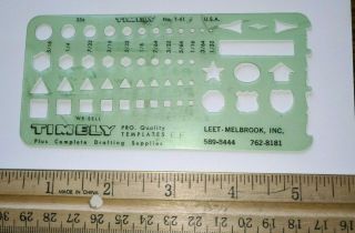 Timely No.  T - 41 Drafting/drawing Template Usa