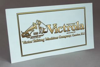 Victrola Square Logo Phonograph Water Slide Decal For Cabinet Restoration