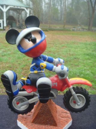 Walt Disney World Mickey Mouse Bobblehead Dirt Bike Motocross Motorcycle Figure 2