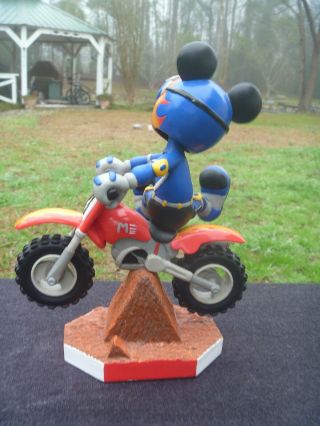 Walt Disney World Mickey Mouse Bobblehead Dirt Bike Motocross Motorcycle Figure 4