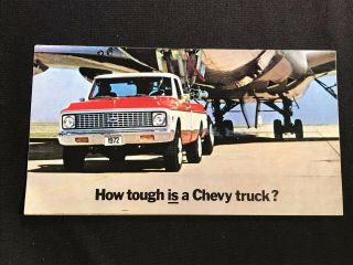 Vtg 1972 Chevrolet Chevy Truck Dealer Mail Advertising Sales Brochure