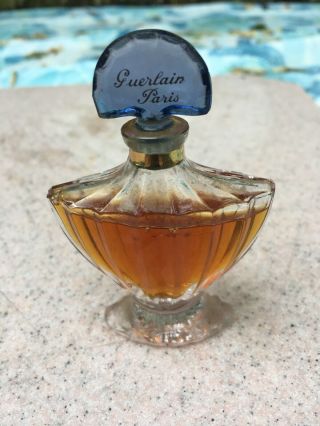 Vintage Guerlain Shalimar Perfume Bottle Purple Top 1 Oz