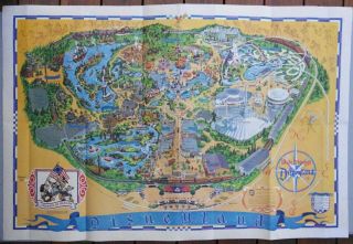 1976 Disneyland Map.  Us Bicentennial