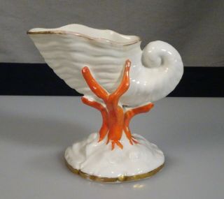 Antique Victorian Porcelain Shell Open Salt - 56974