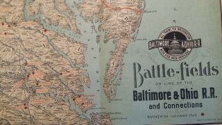 1899 American Battlefields Baltimore & Ohio Railroad Map B&O RR Connections 6