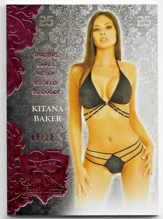 2019 19 Benchwarmer 25 Years Kitana Baker Pink Foil Base Card 24 /10 Playboy