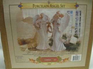 Grandeur Noel Collectors Edition 2000 Porcelain Angel Set 20331 9 3/4 " Mib