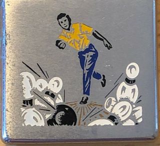 1970’s ZIPPO Lighter Bowling Themed Lighter Engraved Tommy On The Back 2