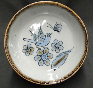 Ken Edwards El Palomar Tonala Blue Bird 1 Coupe Cereal Bowl Mexican Pottery