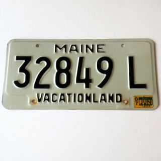 1989 Maine Vacationland License Plate 32849 L -