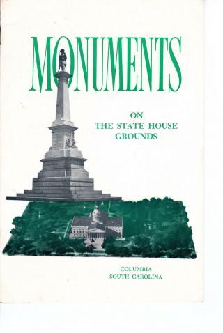 Rare Monuments On The State House Grounds South Carolina Booklet Only 1 On Ebay